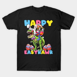 Happy Easter Bunny Dinosaur Egg Rabbit Ears T-Shirt